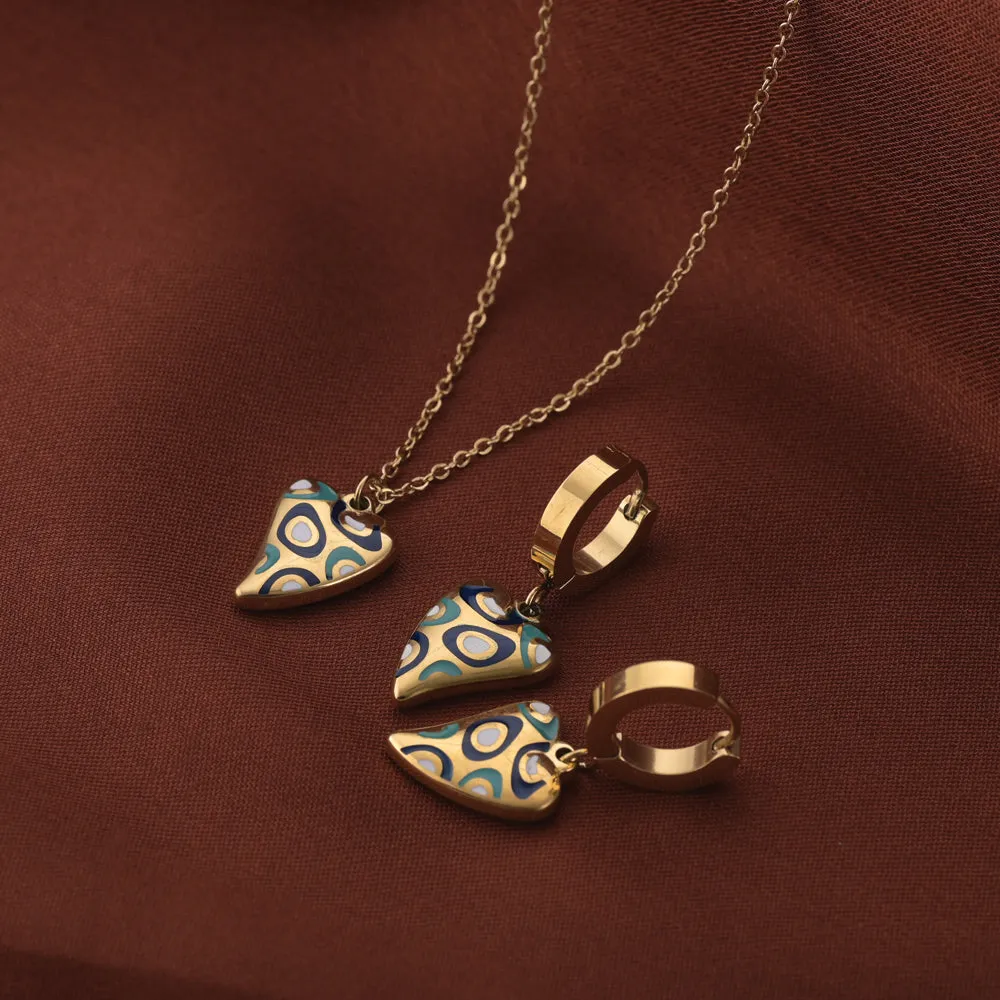 The blue dew melting Heart set