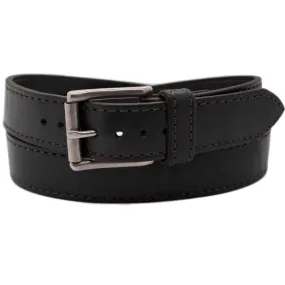 The CARNEGIE Narrow 1.25 Black Leather Belt