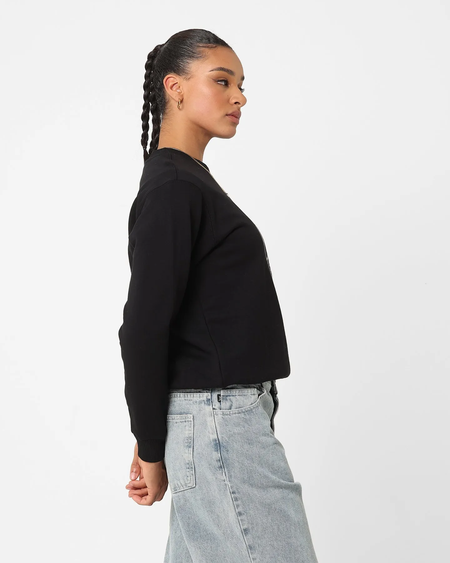 The New Establishment Women's Cornell Crest Crewneck Black