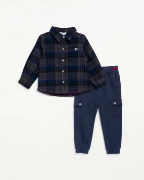 Toddler Boy Glacere Plaid Top Set