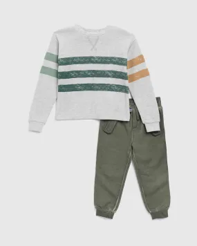 Toddler Boy Two Tone Thermal Set