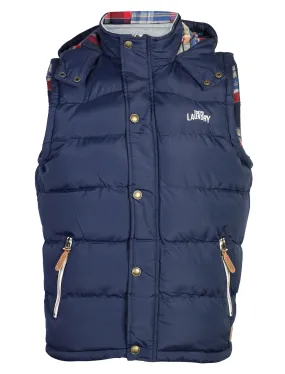 Tokyo Laundry Ferrell padded gilet in blue