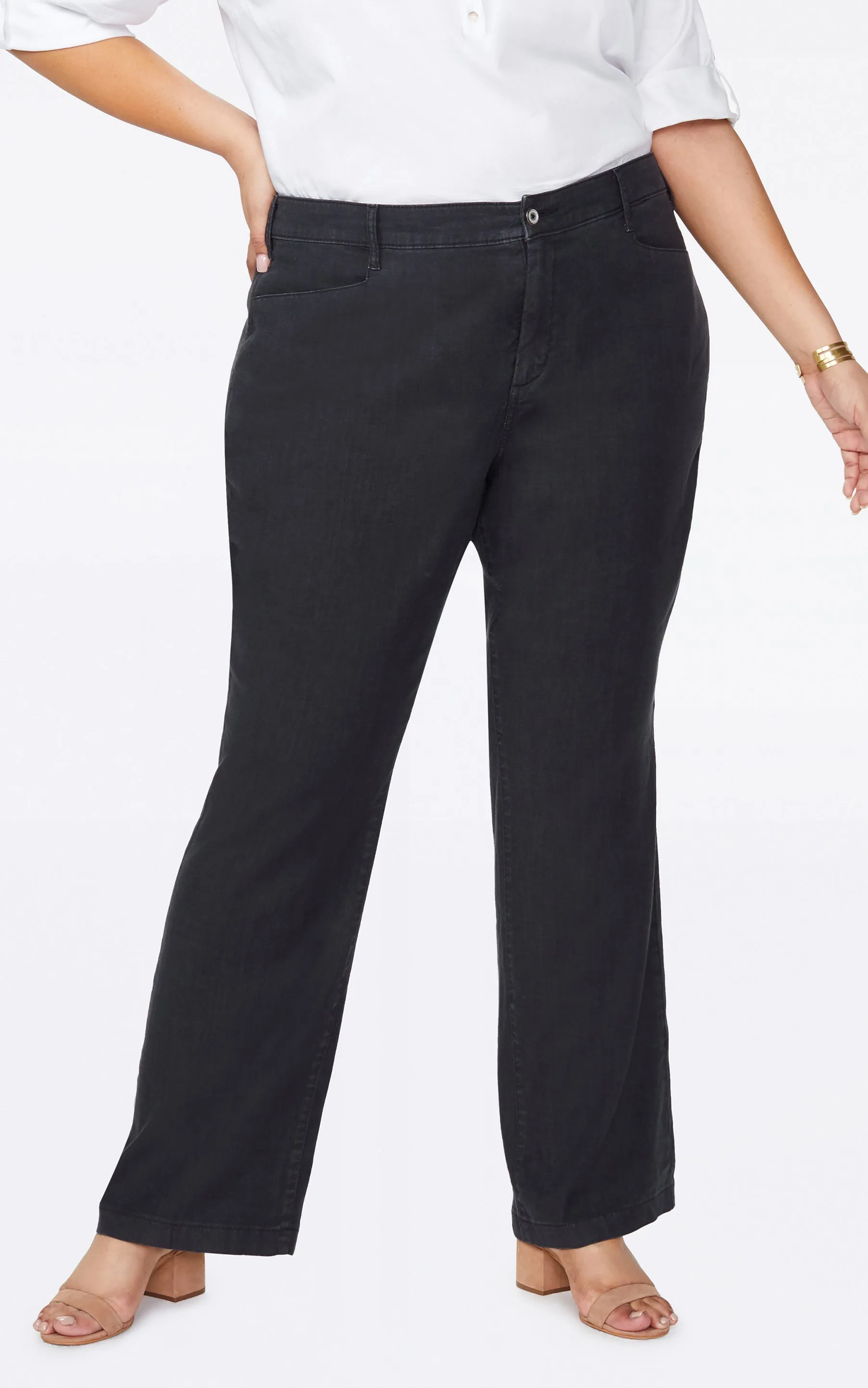 Trouser Pants In Plus Size - Black