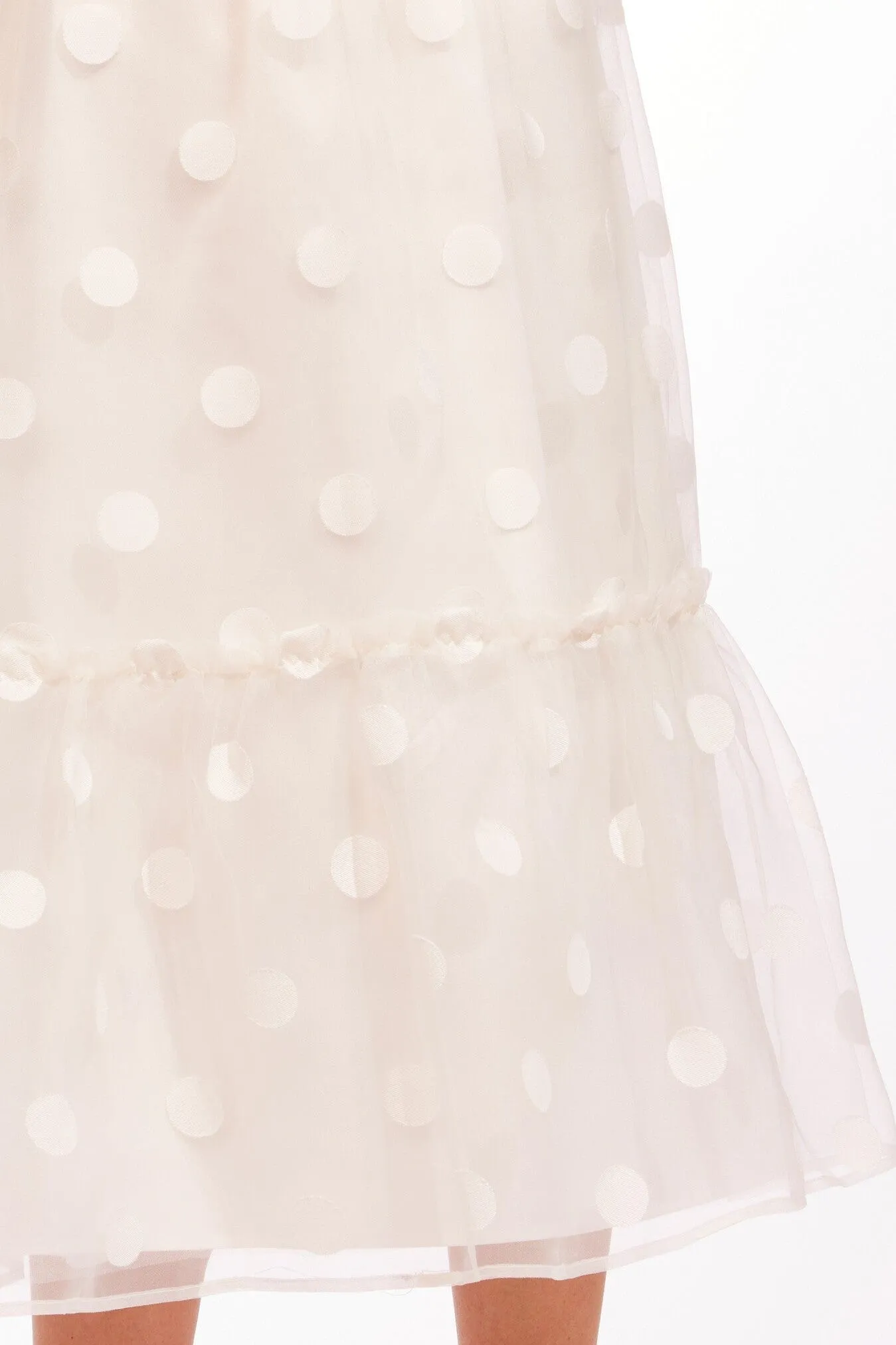 Tulle Midi Skirt - Snowflake Dot