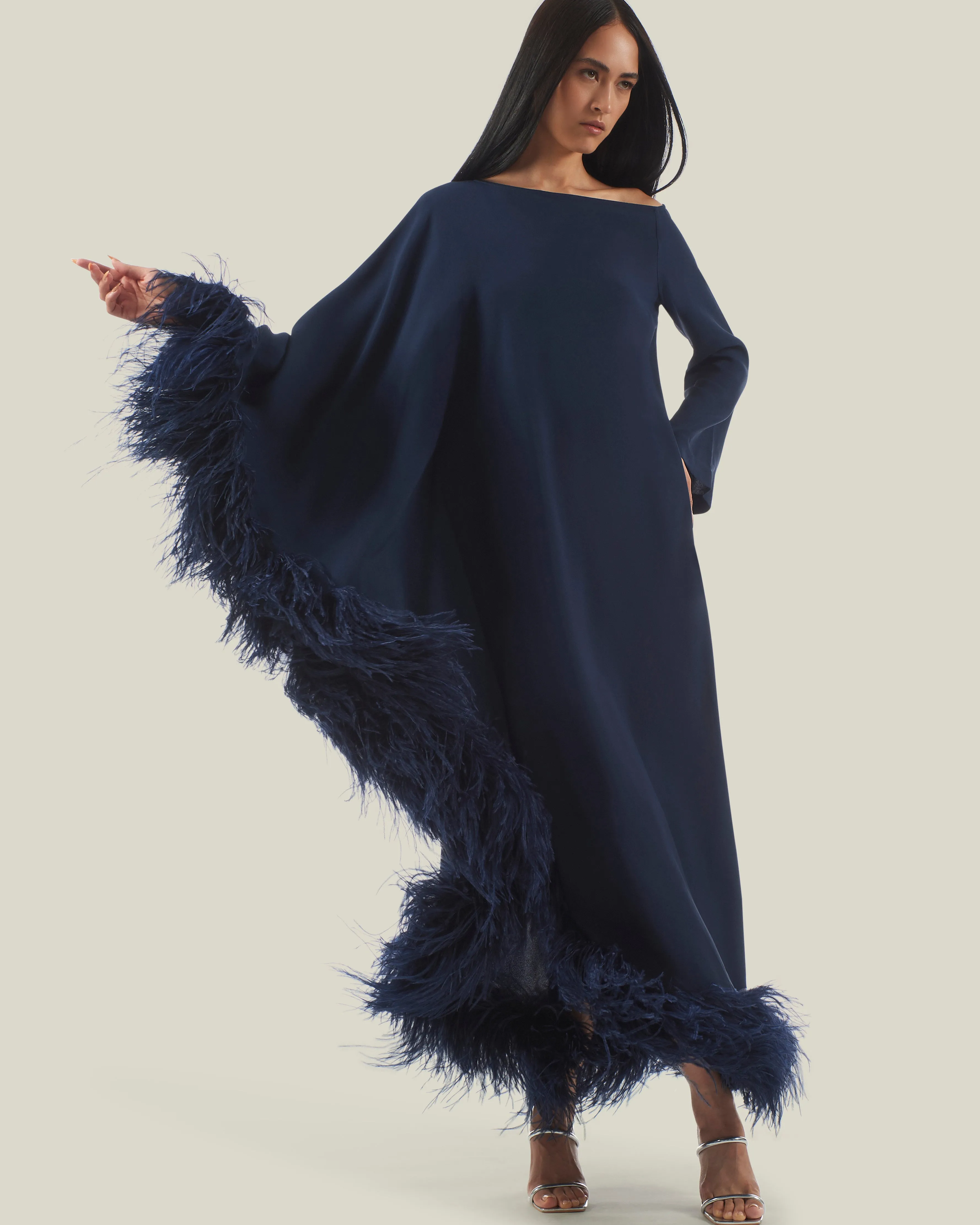 Ubud Extravaganza Dress in Blue Navy