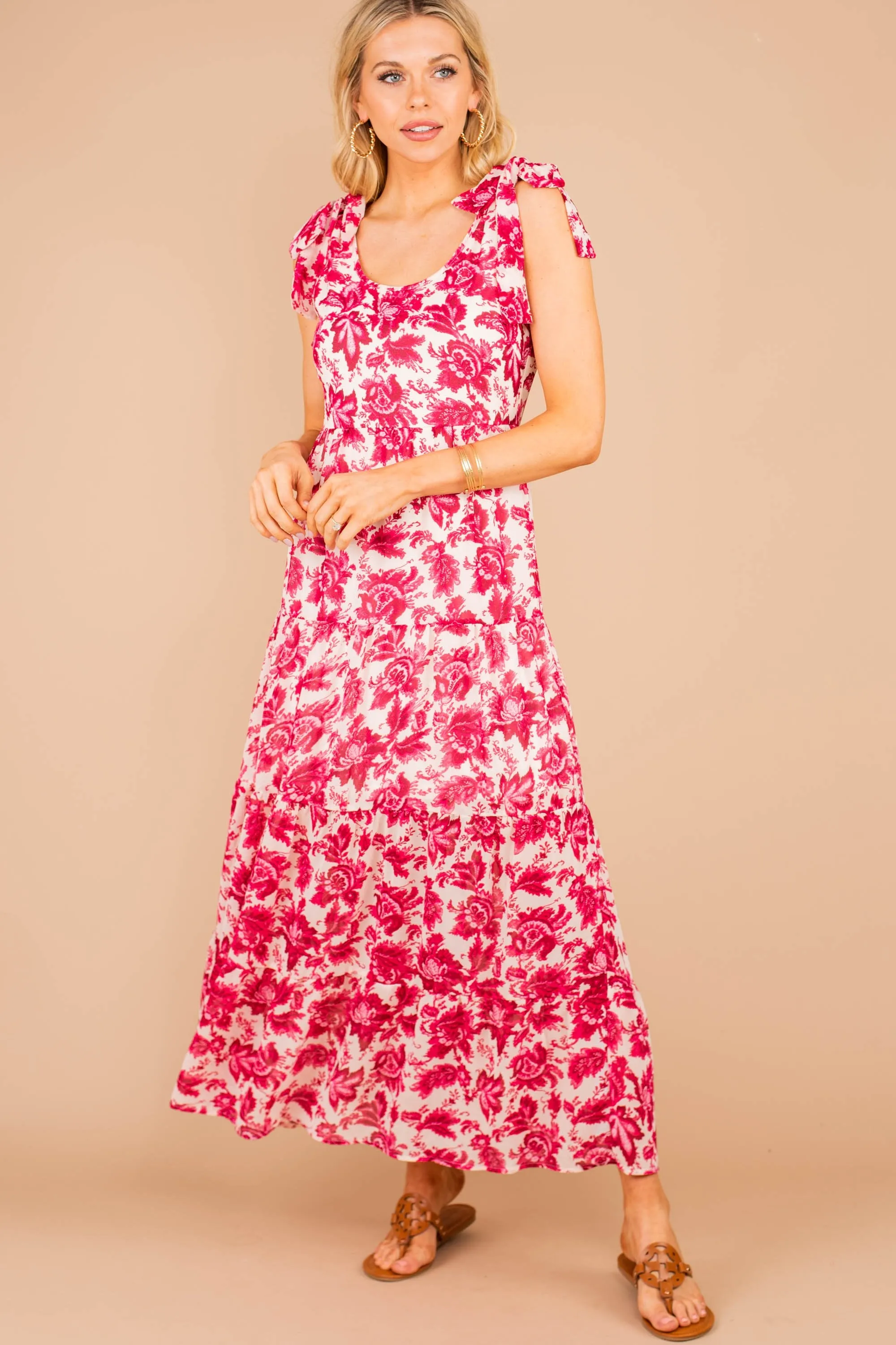 Vacay is Calling White Floral Maxi Dress