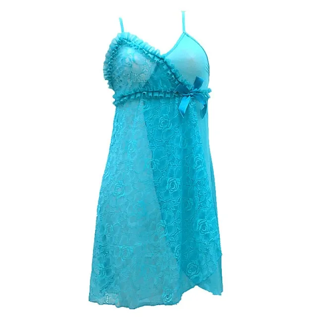 VenusFox Sexy Lingerie European  American Foreign Trade Lace Temptation Sexy Lingerie Female Perspective Sexy Pajamas