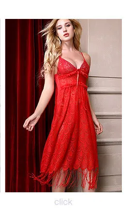 VenusFox Sexy Lingerie European  American Foreign Trade Lace Temptation Sexy Lingerie Female Perspective Sexy Pajamas