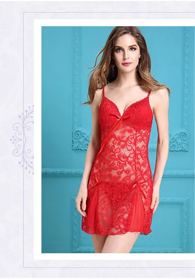 VenusFox Sexy Lingerie European  American Foreign Trade Lace Temptation Sexy Lingerie Female Perspective Sexy Pajamas