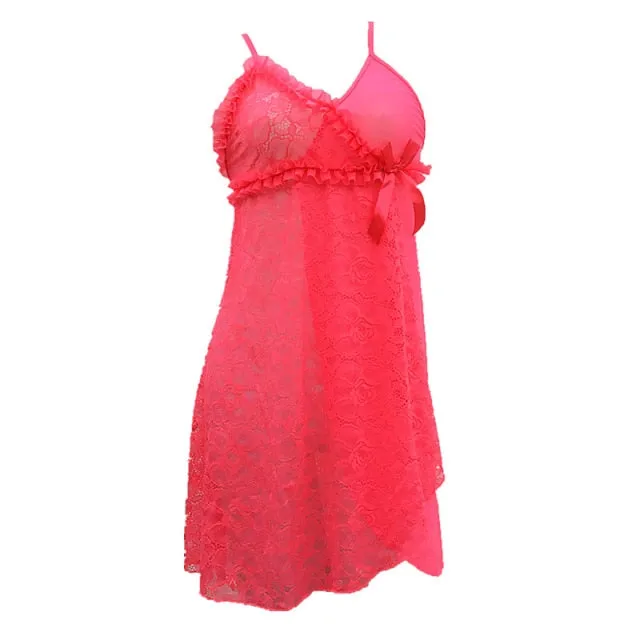 VenusFox Sexy Lingerie European  American Foreign Trade Lace Temptation Sexy Lingerie Female Perspective Sexy Pajamas
