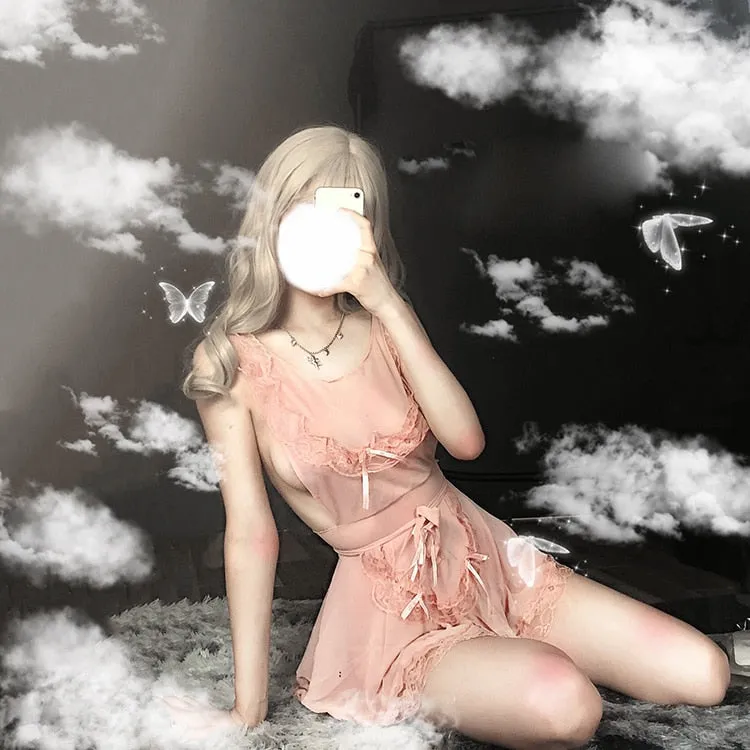 VenusFox Sweet Lolita Anime Kitchen Maid Cosplay Costumes Apron Waiter  Housemaid Erotic Japanese Babydoll Women Lace Miniskirt Outfits