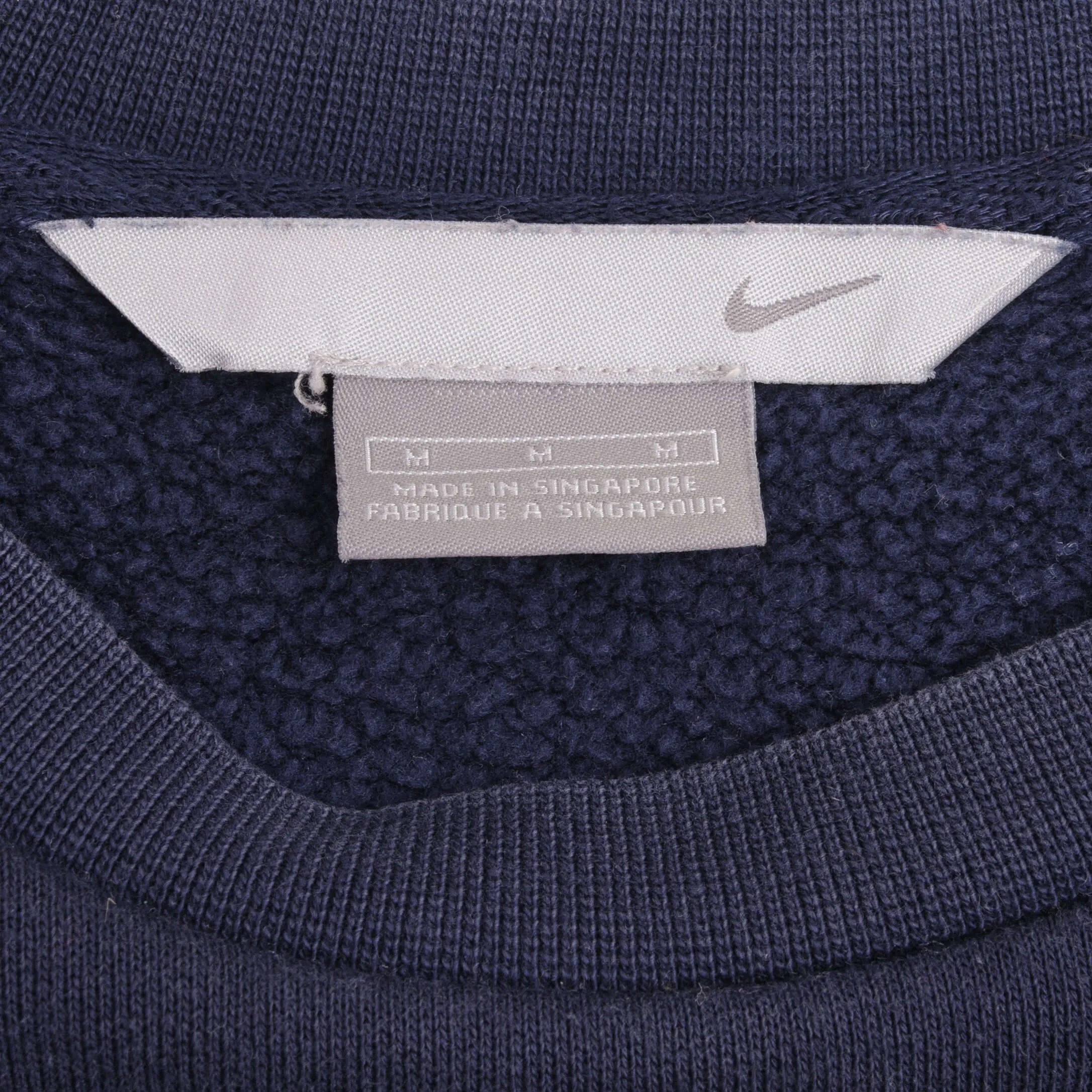VINTAGE NIKE CLASSIC SWOOSH NAVY BLUE SWEATSHIRT 2000S SIZE MEDIUM