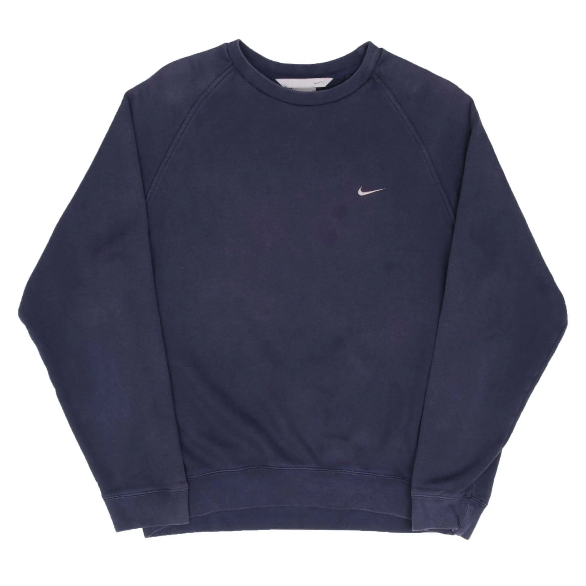 VINTAGE NIKE CLASSIC SWOOSH NAVY BLUE SWEATSHIRT 2000S SIZE MEDIUM