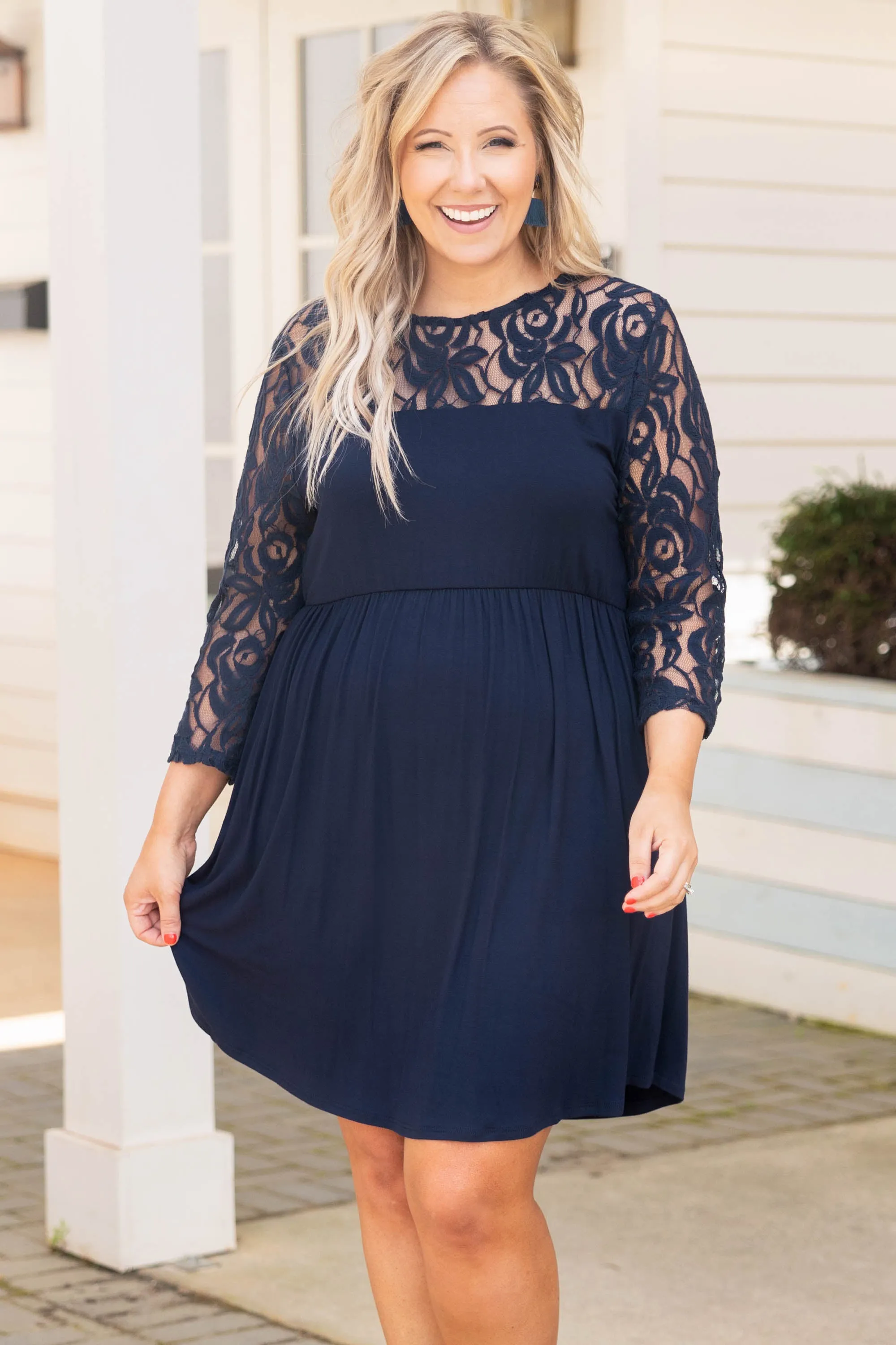 Weekend Memories Dress, Navy