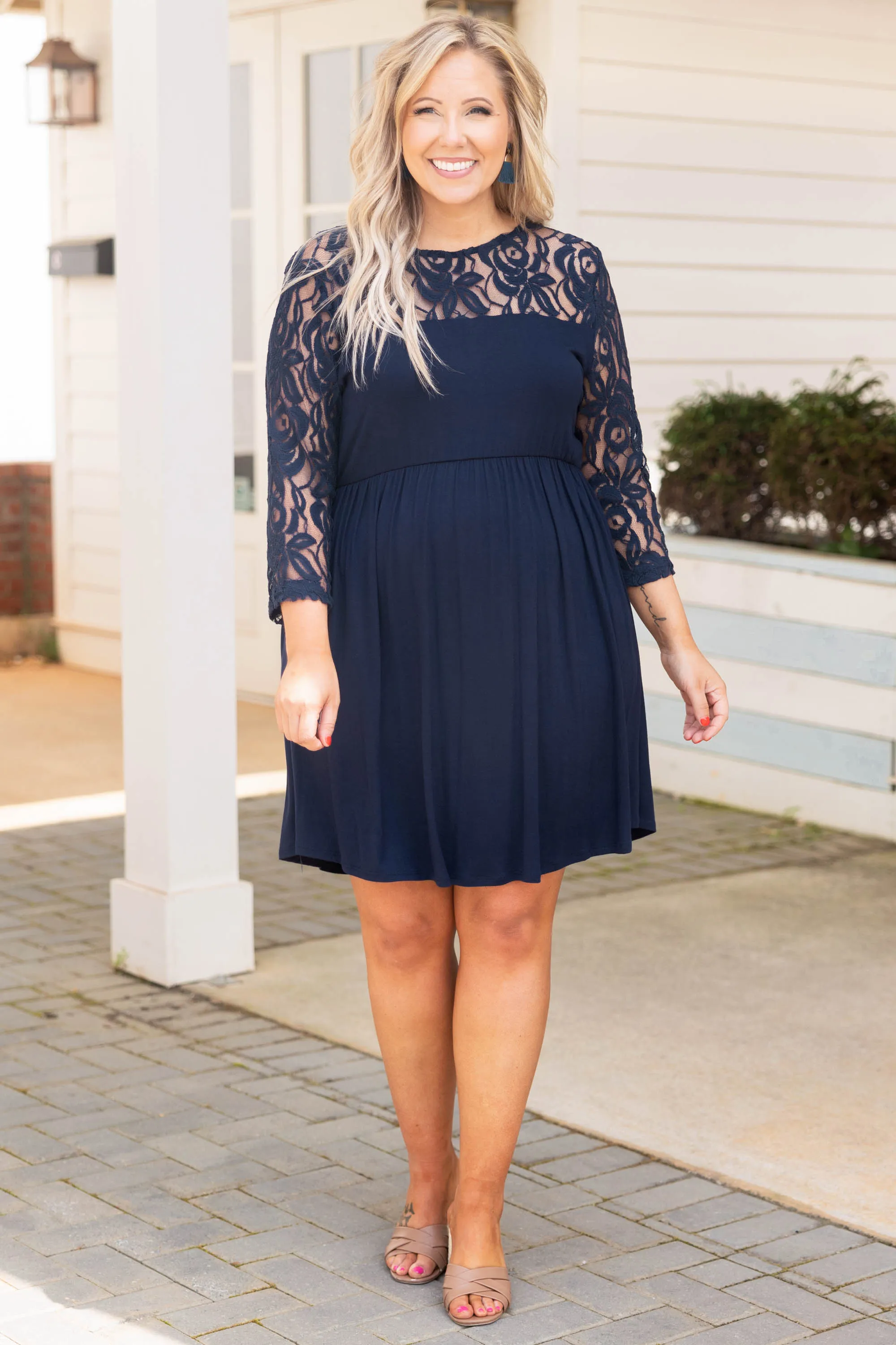 Weekend Memories Dress, Navy