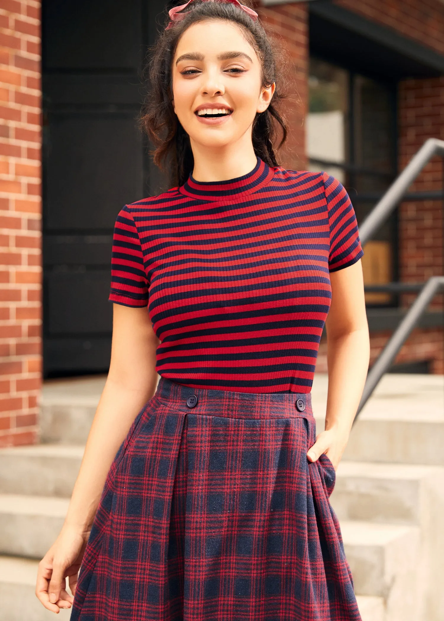 Whispers of Autumn Mock Neck Top