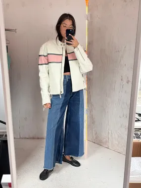 White Leather Moto Jacket