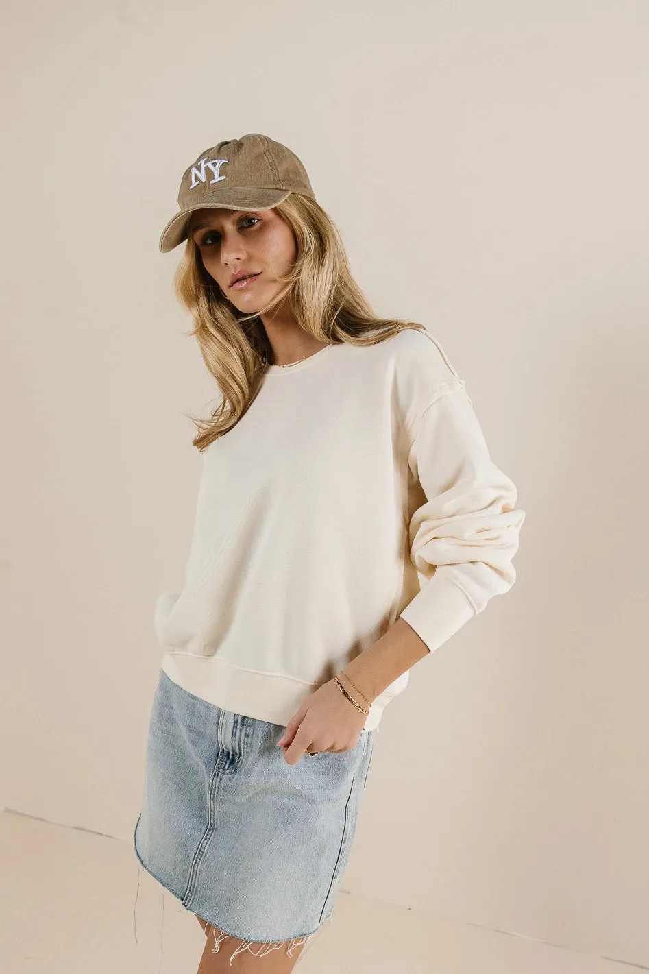 Willow Sweatshirt in Cream - FINAL SALE