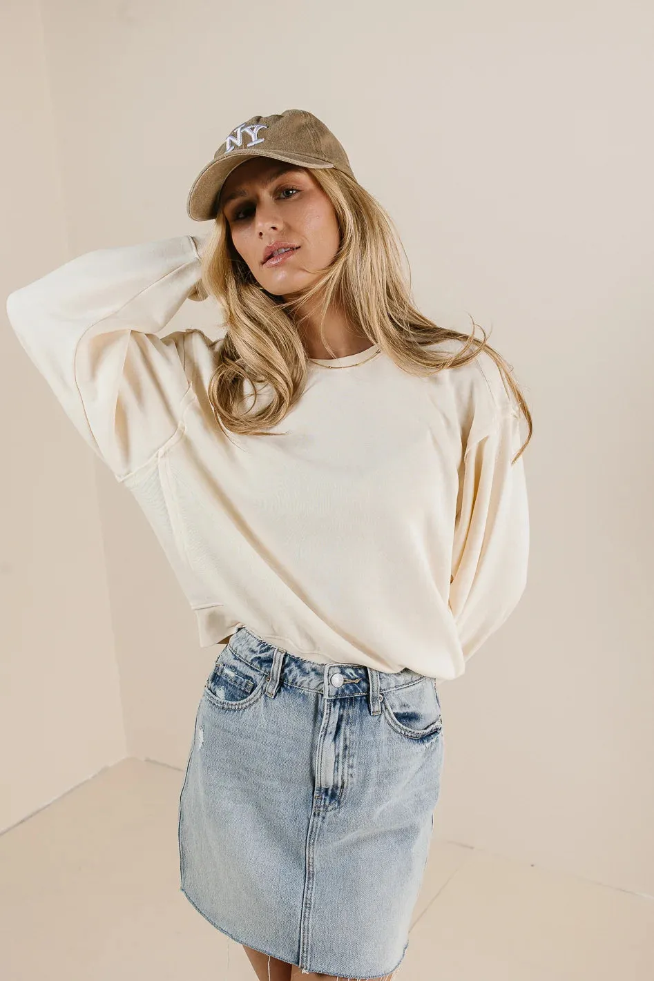 Willow Sweatshirt in Cream - FINAL SALE