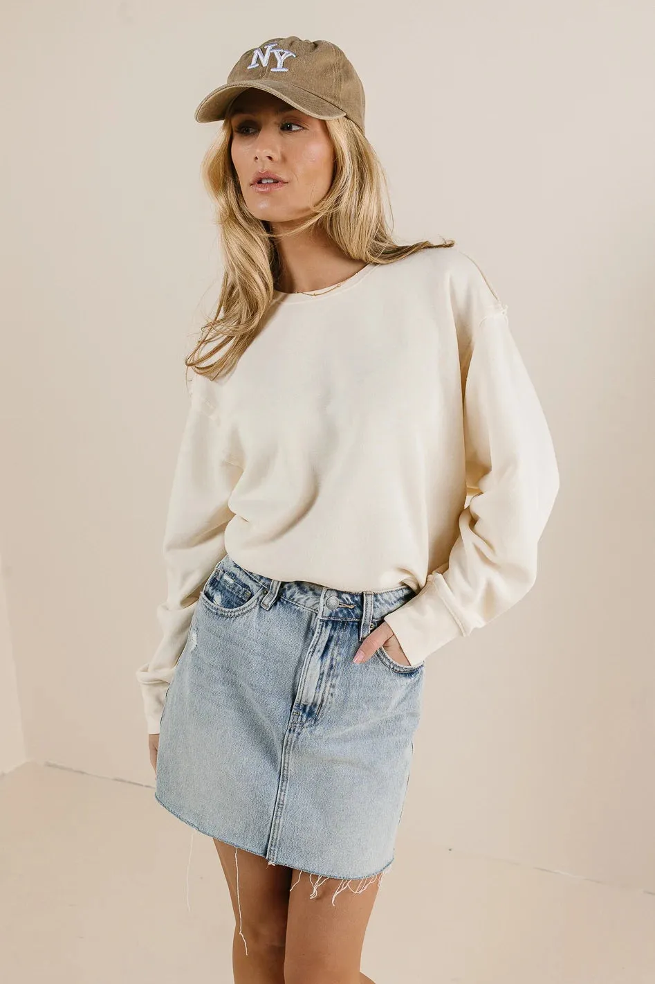 Willow Sweatshirt in Cream - FINAL SALE