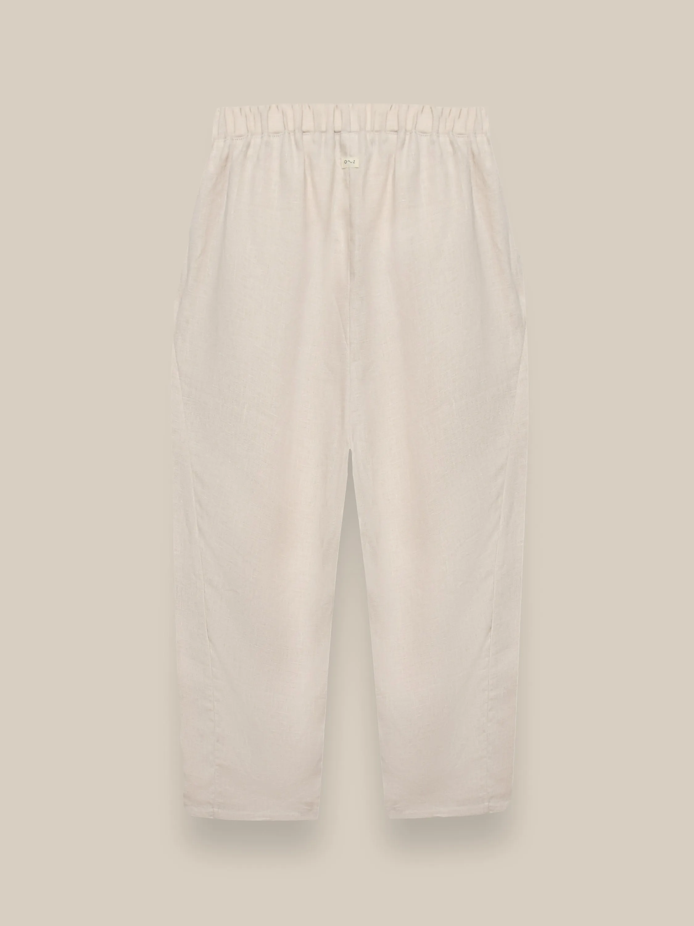 Women's Ceramic White Linen Pants