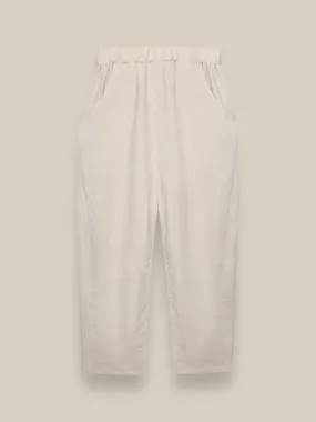 Women's Ceramic White Linen Pants