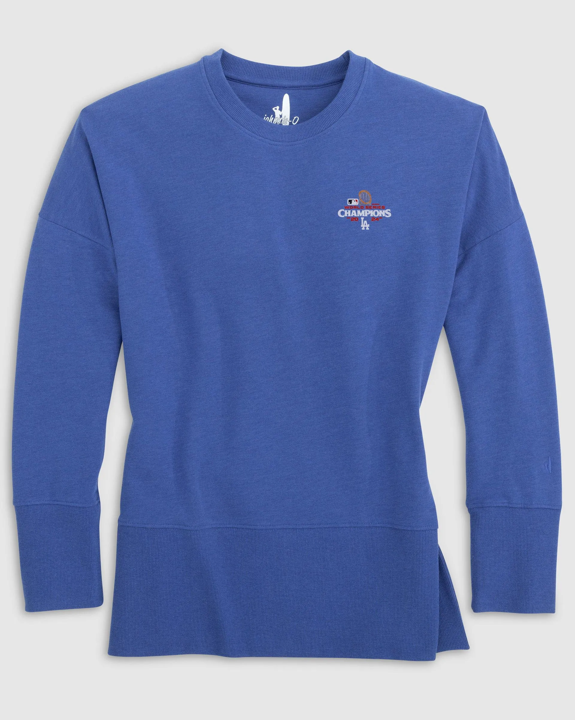 Women's Los Angeles Dodgers Britanny Crewneck Sweatshirt - 2024 World Series Champions Logo