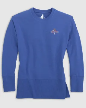 Women's Los Angeles Dodgers Britanny Crewneck Sweatshirt - 2024 World Series Champions Logo