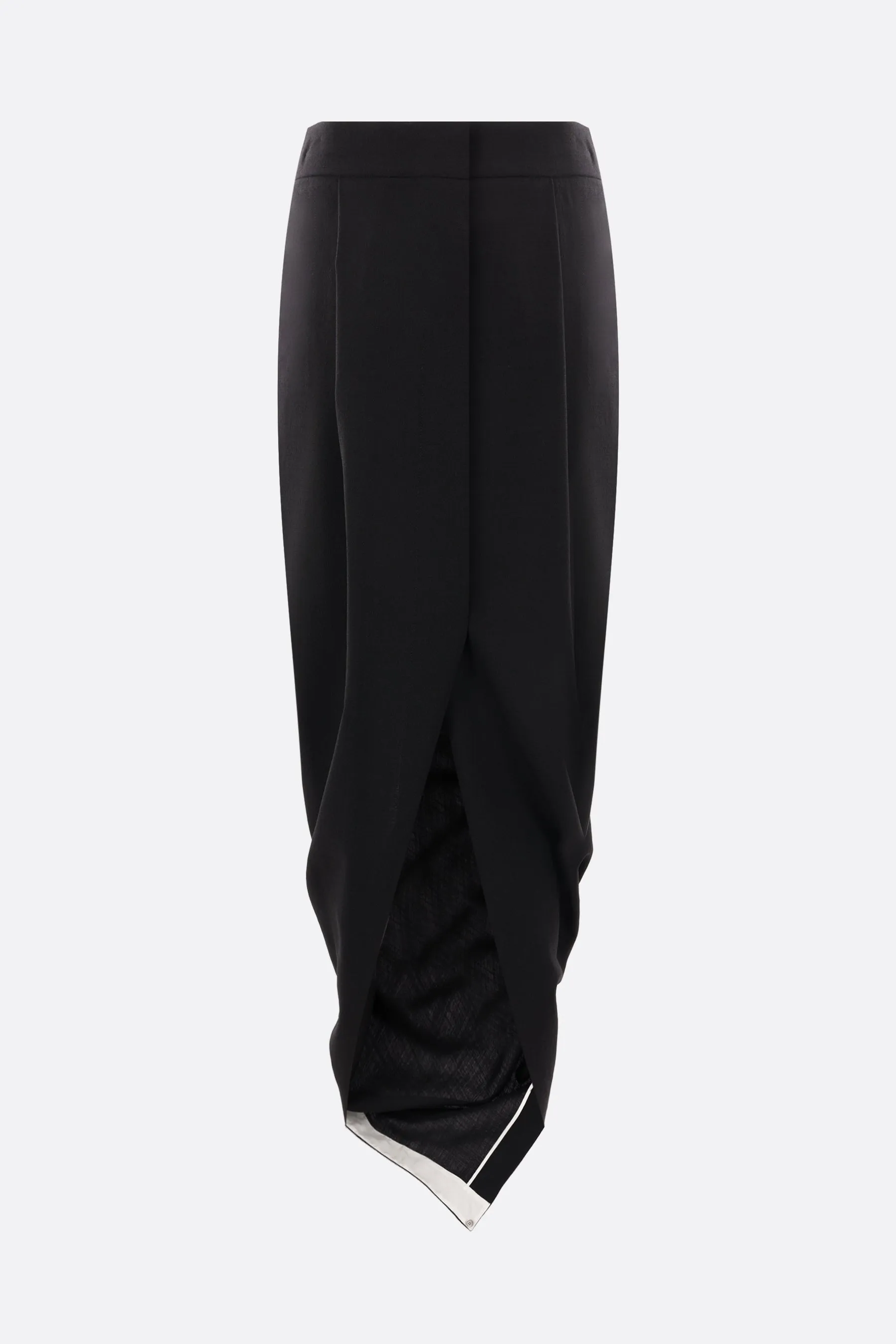 wool asymmetric skirt