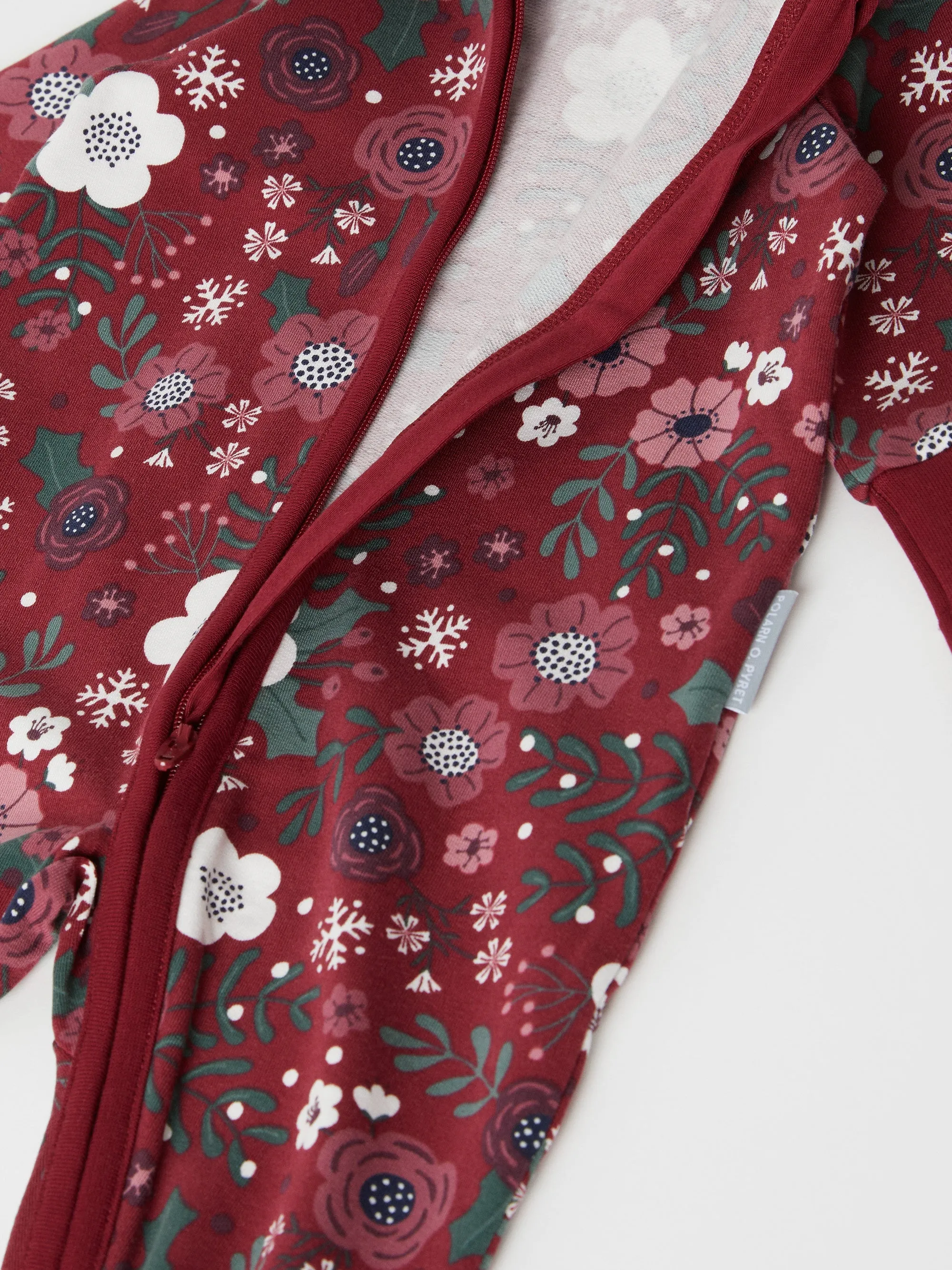 Xmas Floral Baby All-in-one