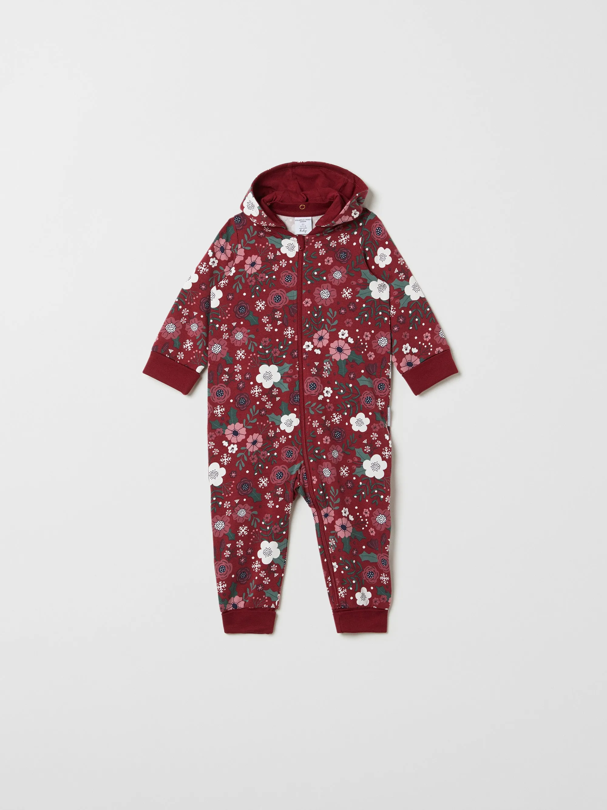 Xmas Floral Baby All-in-one