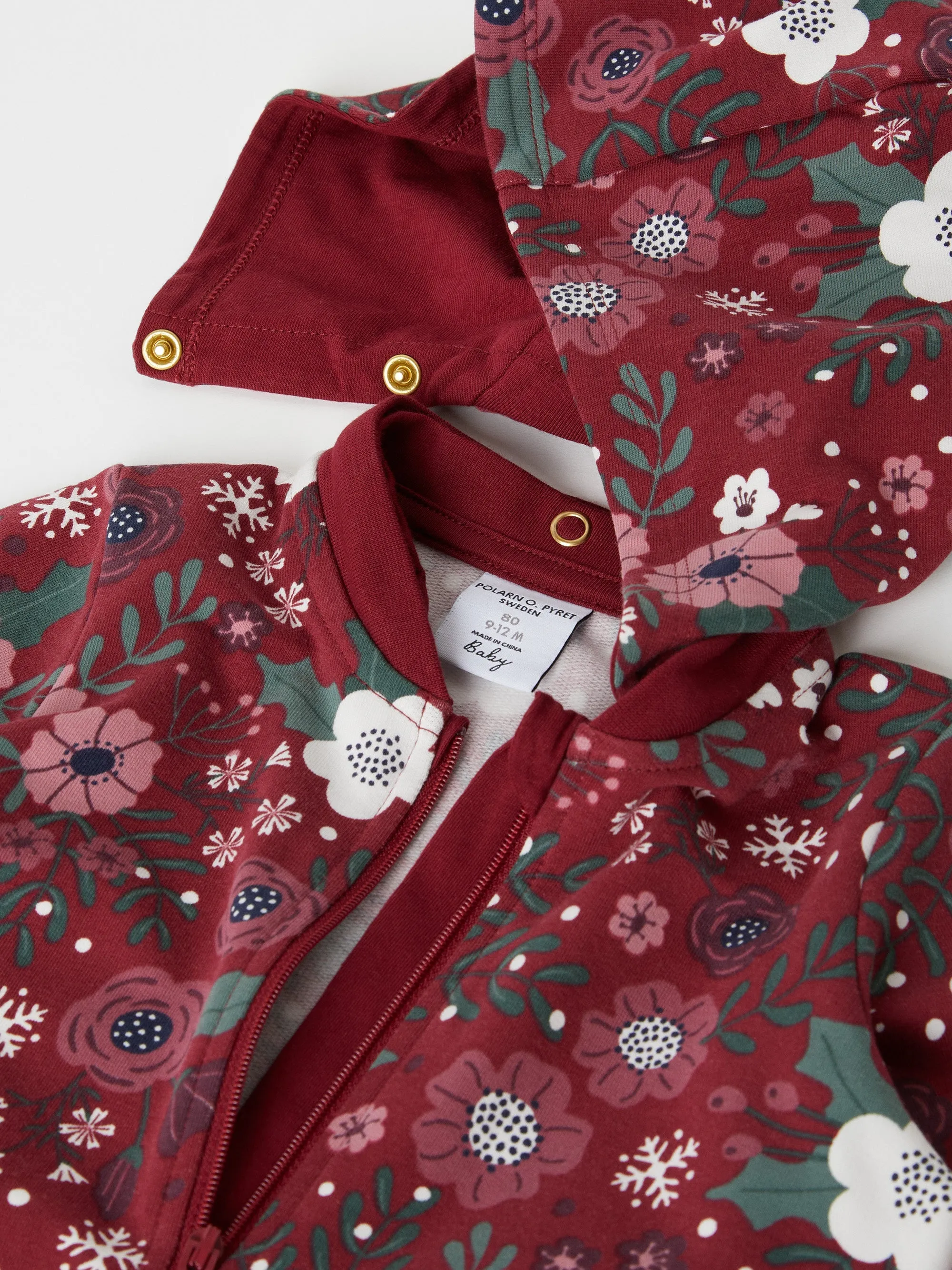 Xmas Floral Baby All-in-one