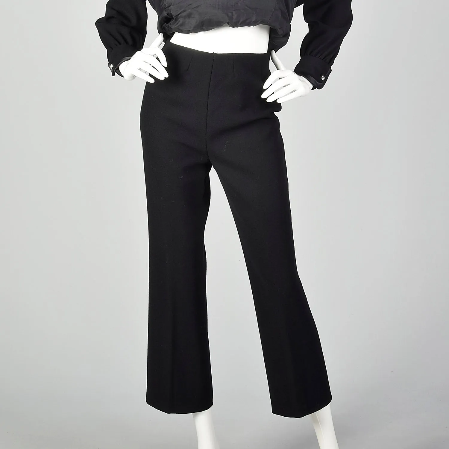 XS 1970s Gino Charles Black Dress Pant Set