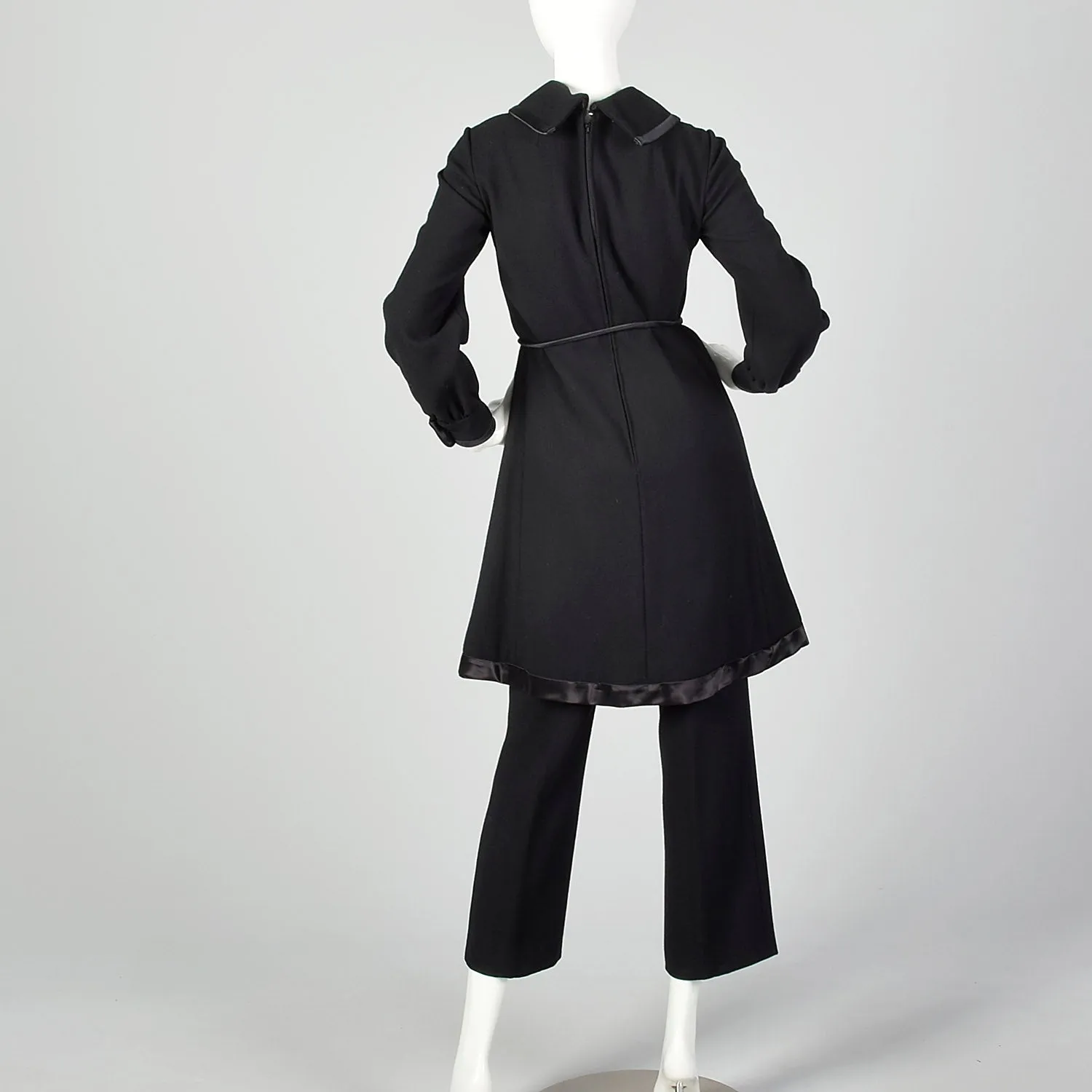 XS 1970s Gino Charles Black Dress Pant Set