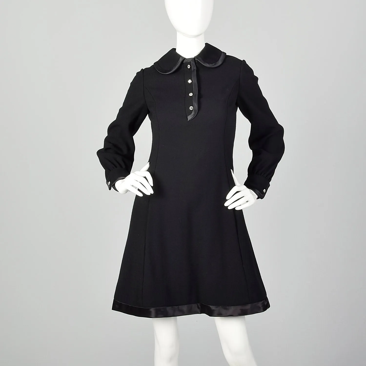 XS 1970s Gino Charles Black Dress Pant Set
