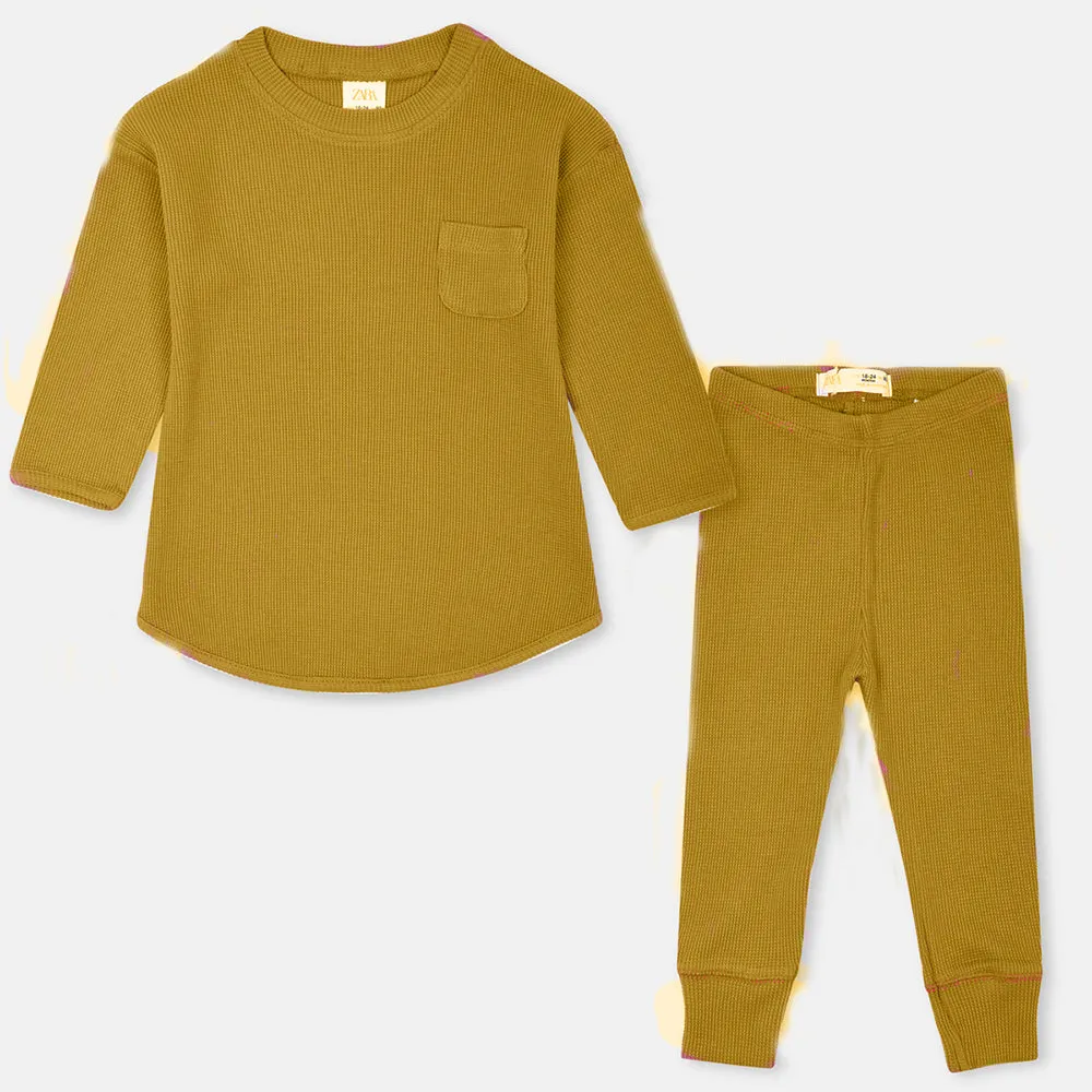 ZR Front Pocket Long  Thermal Olive  2 Piece Set 10421