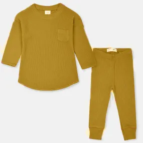 ZR Front Pocket Long  Thermal Olive  2 Piece Set 10421