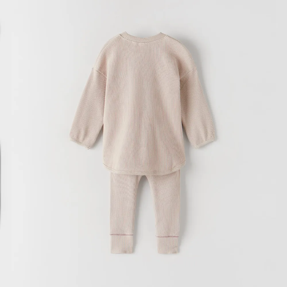 ZR Front Pocket Thermal Beige 2 Piece Set 10416