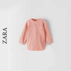 ZR Tea Pink  Long Style Thermal Sweatshirt  10482
